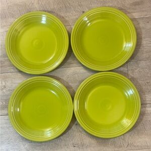 Fiesta Set of 4 Lemongrass 10.5” Dinner Plates